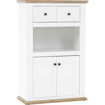 Obývací stěna Barová komoda MZ8, bílá/dub grand, LEON