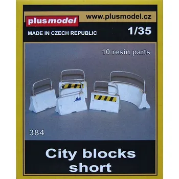 Plastikový model Plusmodel 1/35 City blocks - short (10 resin parts)