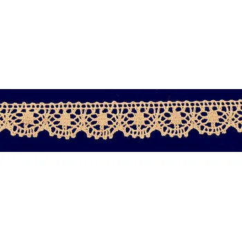 Stuha Bavlněná paličkovaná krajka - smetanová - šířka 2,7 cm