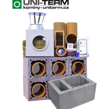 Komín Keramický komín 180mm/90° 9m CJ SKC-CM s ventilační šachtou