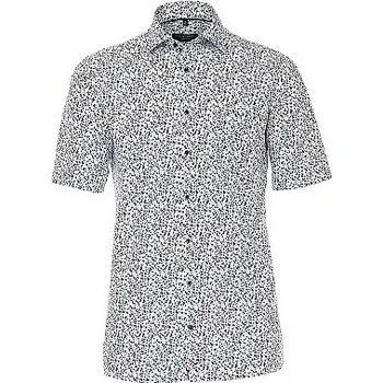Pánská košile Pánská košile Casa Moda Comfort Fit modrá módní tisk krátký rukáv vel. 48 - 56 (3XL - 7XL) - 50