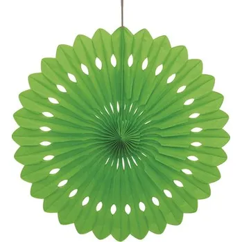 Unique - Dekorativní papírový vějíř zelený - Basic Colours Line -