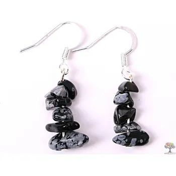 Náušnice Magieprirody.cz Náušnice Obsidián vločkový #44