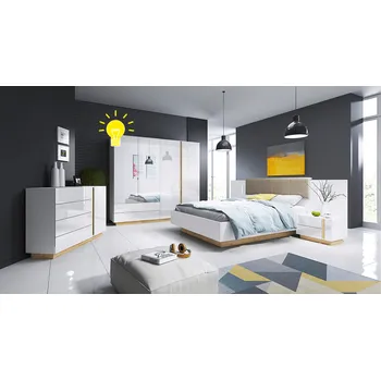 Obývací stěna LED osvětlení ke skříni, CITY