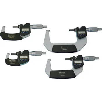 Dílna Sada třmenových mikrometrů 0-100mm, metrická, výstup dat,s ochranou ip65 (mitu-293-963-30)