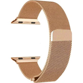 Kovový řemínek Milánský tah pro hodinky Apple Watch 45mm (44,42mm) Barva: Zlatá