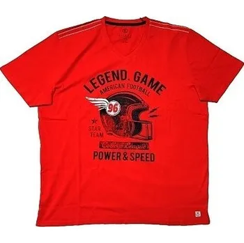 Pánské tričko Pánské tričko LEGEND GAME Kitaro červené s potiskem krátký rukáv 3XL - 8XL KITARO - 5XL