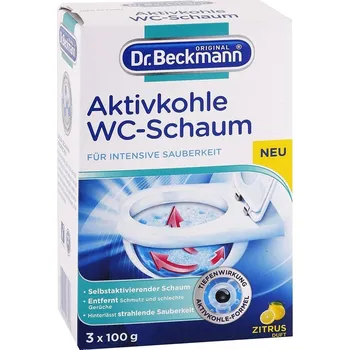 Čisticí prostředek do koupelny Dr. Beckmann Speciální čistící pěna do WC s aktivním uhlím, 3 x 100g