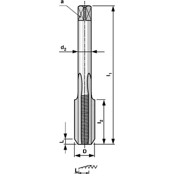 Ruční nářadí Závitník ruční sadový čsn 223010 m10x1 2n hss iii. (1401023)