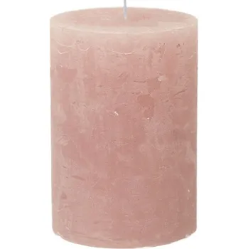 Svíčka Oválná světle růžová svíčka S - 7*7*10cm