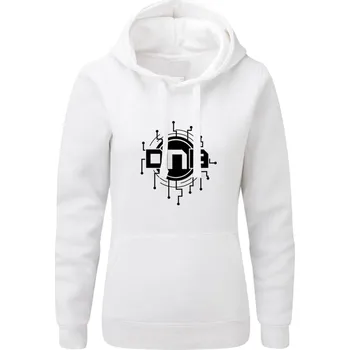 Dámská mikina Dámská mikina s kapucí DNB SYSTEM Velikost: S, Barva: Bílá - Design 1