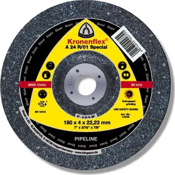 Brusný kotouč Brusný kotouč kronenflex, a 24 r/01 special, vydutý, 125x4x22,23, pro ruční broušení