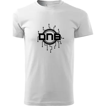 Pánské tričko Pánské tričko DNB SYSTEM černé / bílé Velikost: 4XL, Barva: Bilá - Design 2