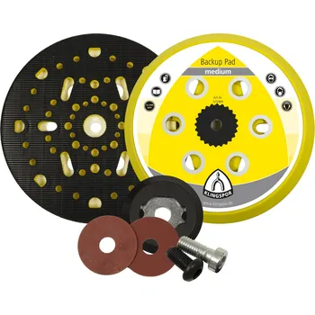 Brusný kotouč Podložný talíř s multiděrováním pro excentrické brusky, hst 555, 150/m8/tvrdý