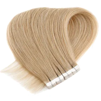 Příčesek Vlasové PU pásky MINI tape in na prodlužování vlasů 40cm 24 - platinová extra