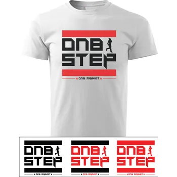 Pánské tričko Pánské tričko DNB step Velikost: 4XL, Barva: Bílá