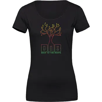 Dámské tričko Dámské tričko DNB Tree Velikost: M, Barva: Černá - Design 1