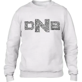 Pánská mikina DNB mikina pánská bez kapuce "Words" Velikost: XL, Barva: Bílá