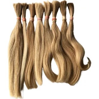 Příčesek Středoevropské blond vlasy 20-28 cm - volný cop 500g