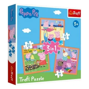 Puzzle Puzzle Prasátko Peppa Úžasné nápady 3v1 – (PL)