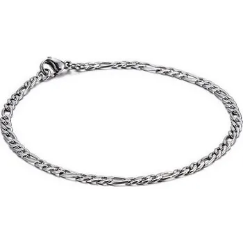 Náramek Ocelový náramek FIGARO š. 4 mm, délka 22 cm