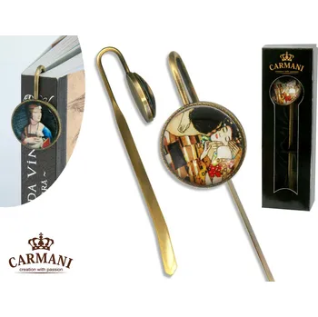 Zarážka na knihu Carmani® Carmani - Záložka do knihy G.Klimt Polibek - 14,5*4,5*3 cm