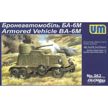Plastikový model Unimodel 1/72 BA-6M Armored Vehicle