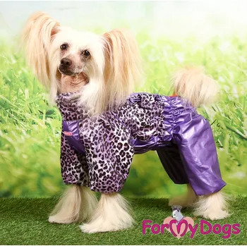 Obleček pro psa FOR MY DOGS Pláštěnka LEO LILAC, fialová, Velikost: 22/XXXL