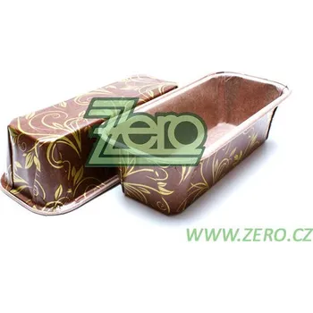 Forma na pečení Forma papírová na pečení 158x55x52 mm (5 ks) - hnědá s tiskem