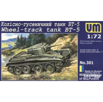 Plastikový model Unimodel 1/72 BT-5 Sov.Tank