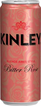 Limonáda Kinley Tonic Bitter Rose plech 330 ml