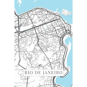 Plakát Plakát, Obraz - Rio de Janeiro white