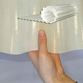 Průsvitná krytina Sklolaminátová vlnitá role Uniroll 76/18 opálová 1m