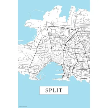 Plakát Plakát, Obraz - Split white