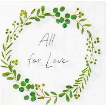 Party dekorace Wrimes Cosmetics Ltd. Botanical Bride - Ubrousky papírové 25 x 25 cm 16 ks