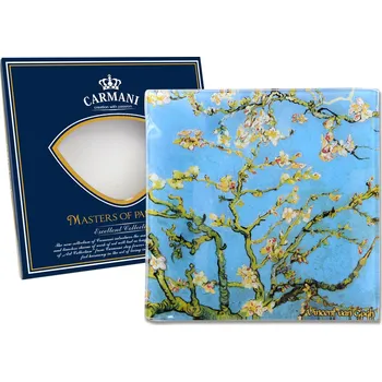 Talíř Carmani® Carmani - Skleněný talíř V. van Gogh Kvetoucí mandle - 13*13 cm