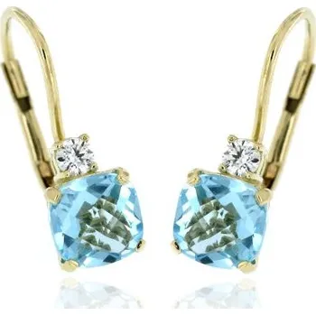 Náušnice Zlatnictví U Kostela Zlaté náušnice s přírodním topazem 1278MŽ 470503418