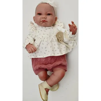 Panenka Antonio Juan 80115 Sweet Reborn miminko s krajkovou mašlí 40 cm