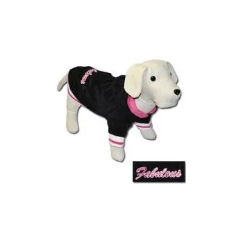 Obleček pro psa Nayeco mikina pro psa Fabulous Sudadera černá s růžovou 40 cm obvod 49 cm doprodej