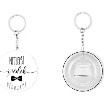 Svatební dekorace Přívěšek na klíče + otvírák - nejlepší svědek