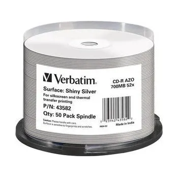 Optické médium 43343 - VERBATIM CD-R Spindle/Crystal/DLP/52x/700MB - 50 pack