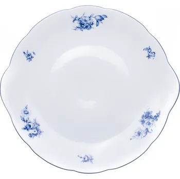 Talíř Thun 1794 Rose, talíř koláčový, porcelán, modré růže, 27 cm, Thun