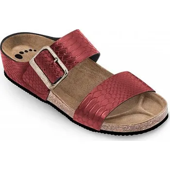 Dámské pantofle FORcare 303052 dámské pantofle na klínu bordo Barva: Bordo, Velikost: 41