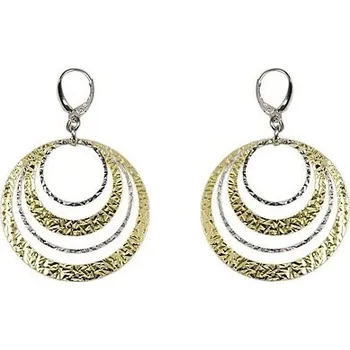 Náušnice Stříbrné náušnice kroužky pozlacené