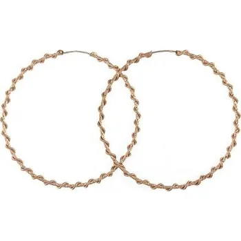 Náušnice Stříbrné pozlacené kruhy s oplétáním 5,5cm