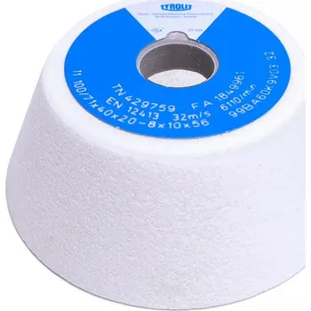 Brusný kotouč Brusný kotouč miskovitý - TYROLIT 429757 /57551 1017.0915/ - T11 - 100/75x35x20 - 7,5x10x65 mm