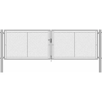 brána Brána zahradní dvoukřídlá pozink, výška 175 x 350 cm, FAB, s výplní klasického pletiva