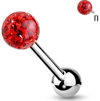 Piercing Šperky4U Piercing do jazyka vnitřní závit - PJ1015-R