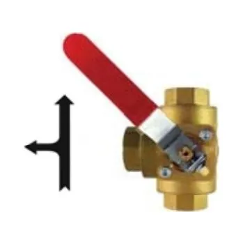 Instalatérský materiál Regulus Ventil kulový třícestný VZK M 325 L 3/4F - ruční ovládání, vrtání do T