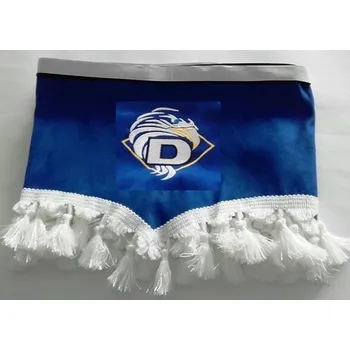 Stínítko do auta Kompletní sada závěsů pro DAF, barva modrá a bílé střapce